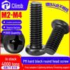 Black Cross Round Head Hardened Screw - Quenched Pan Head, Machine Thread, Small Sizes M2-M4