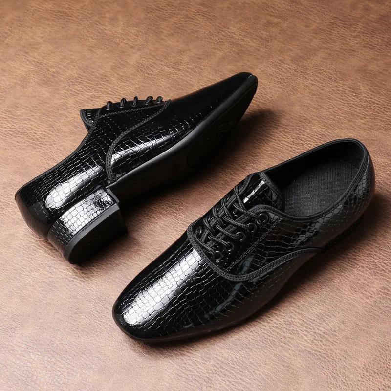 Мужская обувь для современных танцев, мужская обувь для танцев на открытом воздухе, для латиноамериканских танцев, джаза, для помещений, замшевая подошва, для бальных танцев, для вальса, каблуки