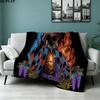 1PC Demon Slayer Patterned Flannel Blanket Suitable For All Seasons For Home Decor Warmth And Comfort Gifts Holiday Present
