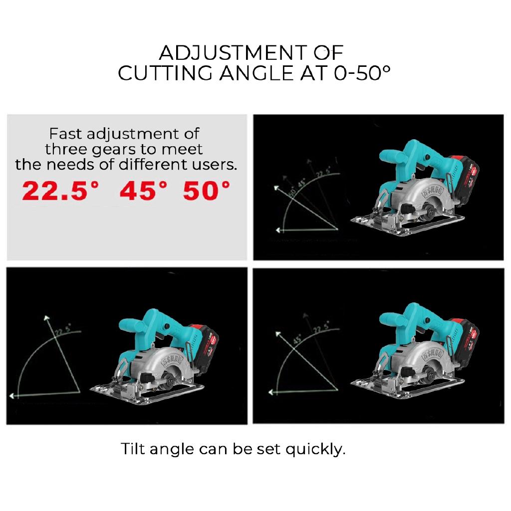 128VF 1000 Вт Аккумуляторная циркулярная пила Электрическая пила Циркулярный пильный диск для дерева 16800 мАч Инструменты для циркулярной пилы Резак для дерева