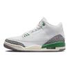Женские кроссовки Air Jordan 3 Retro Lucky Green белые университетски-красные цементно-серые CK9246-136