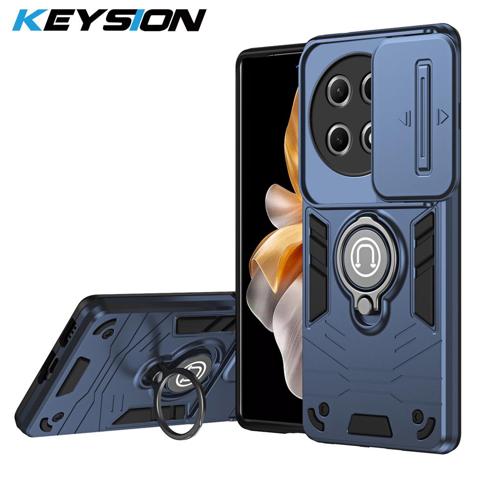 KEYSION Противоударный защитный чехол для Tecno Camon 30S Pro, защитное кольцо для объектива камеры, подставка для телефона, задняя крышка для Tecno Spark 30 Pro