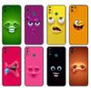 Black Tpu Case For Huawei Y9S Y6S Y8S Y5P Y7P Y8P Case For Huawei Y5 Lite Prime 2018 Y6 2019 Cover Funny Face