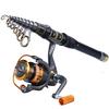 Катушка для удочки Комбинированная дорожная телескопическая удочка для морской и пресной воды, металлическая спиннинговая катушка 12BB