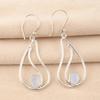 October Milky Opal Stone 925 Silver Engagement Dangle Birthday Earrings Jewelry EE-139-12
