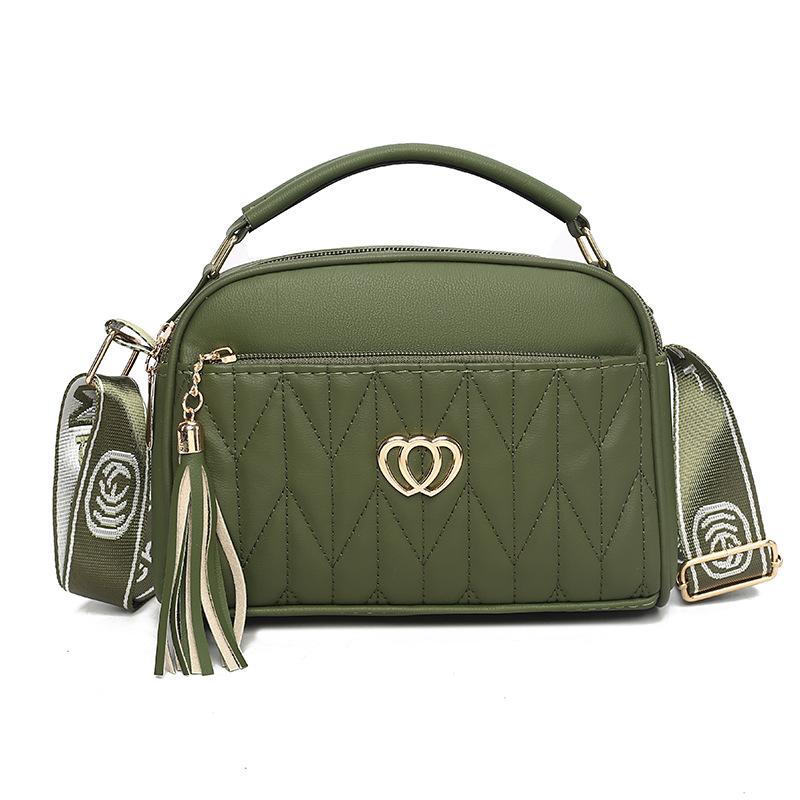 Autumn and winter new women's bags fashionable multi-layer shoulder bags women's messenger fringed double love versatile commuter handbags