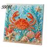 Layered 3D Seashell Crafts Sea Turtle Octopus DIY Pearl Painting Kit, Ocean Theme Diamond Art Stress Relief Projects Kit for Adults Beginner,