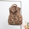 2024 Autumn and Winter New Down Stand-up Collar Vest Fashion Versatile Top Casual Pressure Glue Warm Vest Tide
