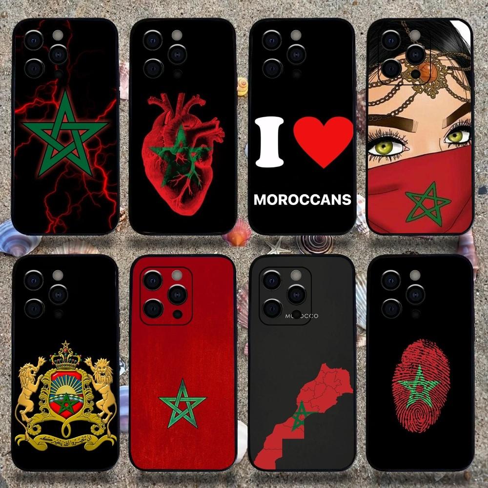 Чехол для телефона Флаг Марокко Для Apple iPhone 15,14,13,12,11,Pro,X,XS,Max,XR,Plus,Mini Мягкий Черный Чехол