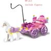 137Pcs Girl Friends Princess Royal Carriage Wagon Model Building Blocks Sets Figures Bricks Educational Toys for Girls