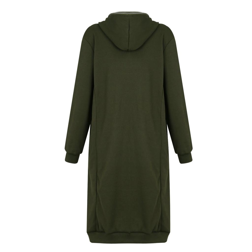 Женская персонализированная уличная толстовка на молнии с капюшоном и карманами с мягкой подкладкой