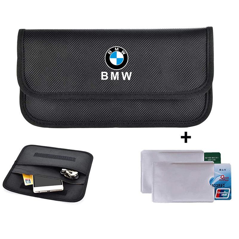 Car Key Signal Blocker Case Faraday Cage Fob Pouch RFID Blocking Bag For BMW 1 3 5 7 Serie X1 X3 X4 X5 F10 F30 F18 F25 M3 M4 E34 VFHJQ1
