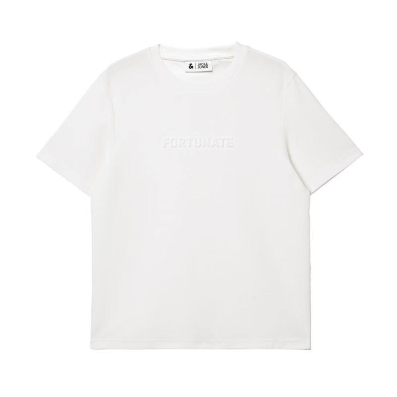 Jack&Jones Мужская футболка с буквенным принтом, свободного кроя, с круглым вырезом, с коротким рукавом