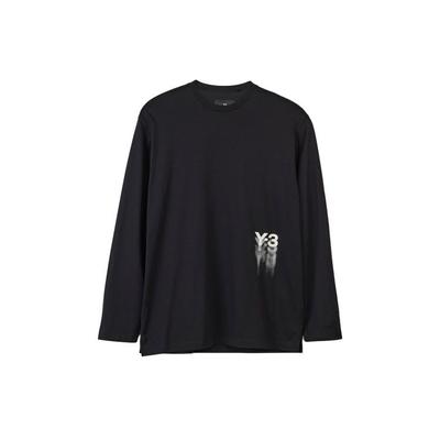 Футболка Gfx Ls с логотипом и принтом, с круглым вырезом и длинными рукавами, унисекс, черный цвет IZ3122