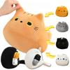Creative Oval Cat Plush Doll Four Baby Cat Pendants In A Big Mother Cat Body Combined Doll Super Soft Gift for Boys Girls