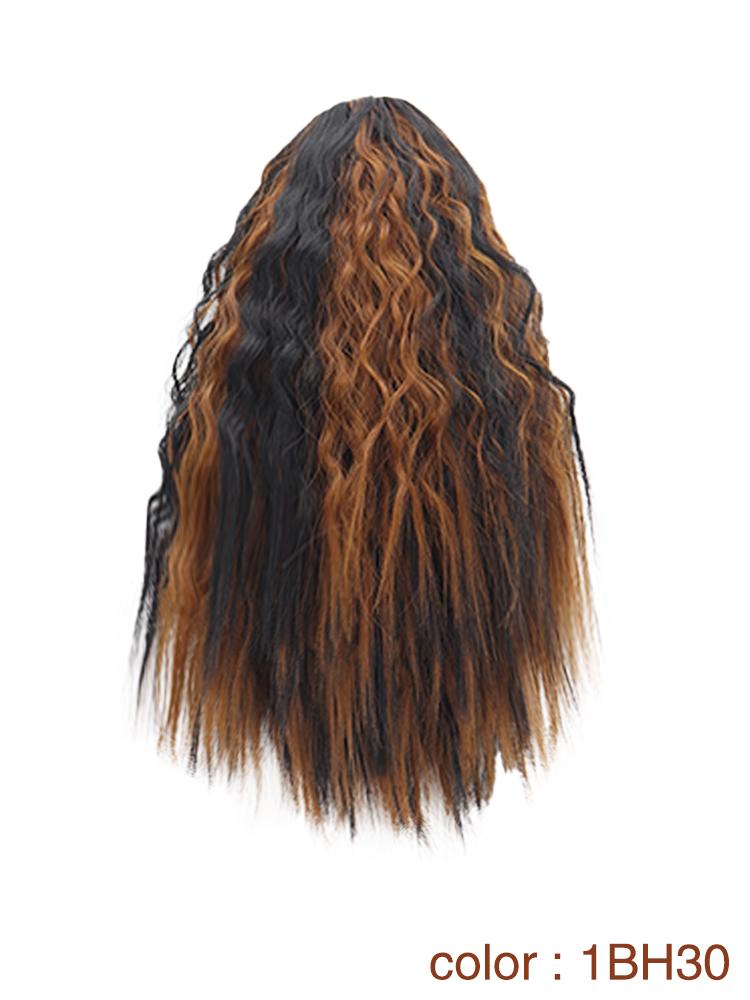 MISS WIG Synthetic Elastic Drawstring Loose Wave Curly Scrunchies Ponytail Extensions 12inch Ponytail Wig for Women