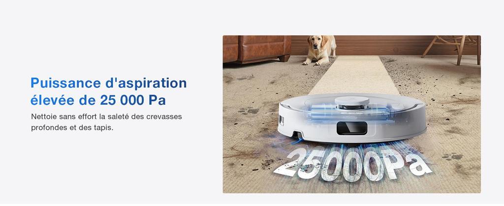 ECOVACS Deebot T30C Omni Gen2, Robot Vacuum Cleaner with Wiping Function, 25,000 Pa, OZMO Turbo 2.0 Mop System, ZeroTangle 3.0 Anti-Tangle