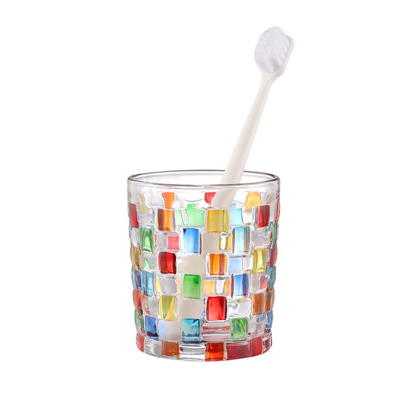 Роскошный стеклянный набор стаканов для зубных щеток и ополаскивателя для рта для пар