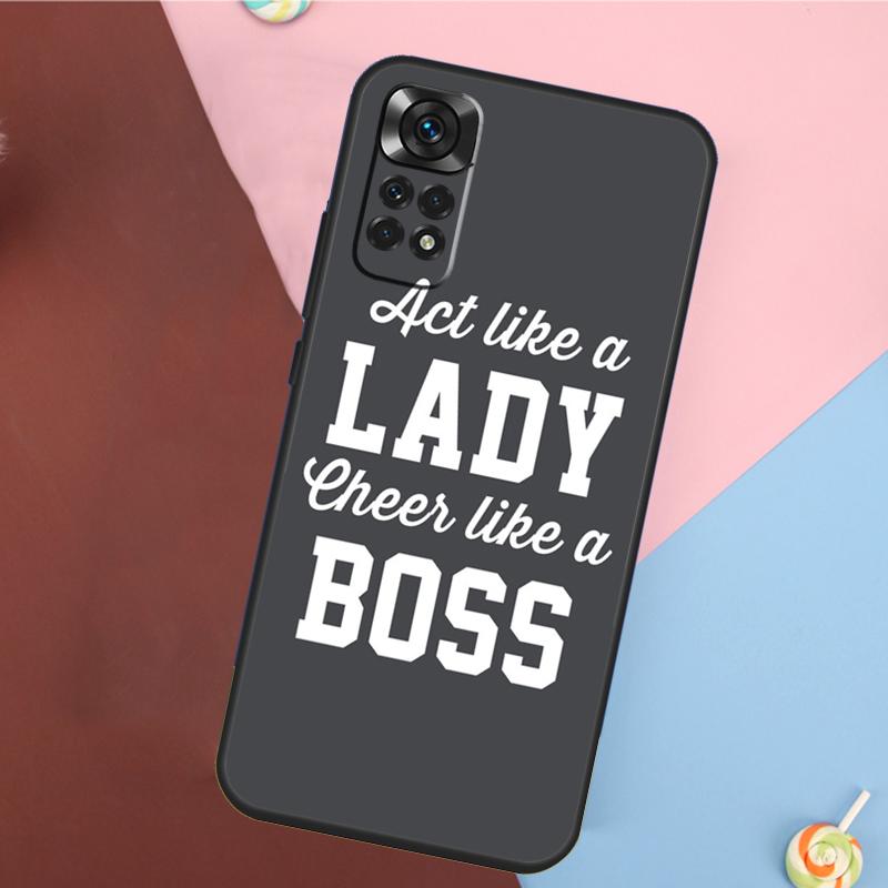 Чехол-обложка с цитатой 'Cheerleader Cheer Bow' для Xiaomi Redmi Note 14 13 Pro 12 11 9 10 9S 10S 11S 12S Redmi 14C 10C 12C 13C