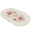Kitchen Dining Table Place Mats Embroidered Floral Lace Doily Placemat 30*45cm