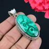 Кулон из драгоценного камня малахита, твердый кулон из стерлингового серебра 925 пробы, ювелирный подарок для унисекс