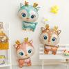 49x74.5 см джунгли животные пятнистый олень форма шара Babyshower девочек джунгли день рождения декор мультяшный олень шар олень день рождения