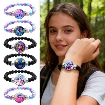 Корейский Поп Браслет из Бусин Аниме Вдохновленный Модный Браслет Браслет из Разноцветных Бусин для Женщин Мужчин Девочек Мальчиков Поклонников