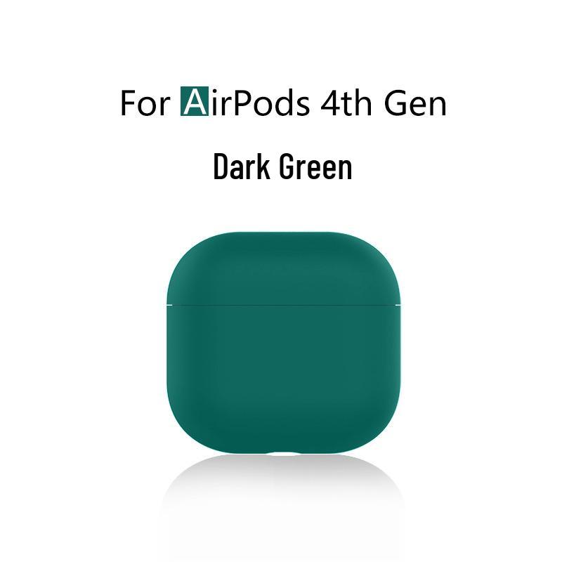 Совместимый силиконовый защитный чехол для Apple AirPods 4-го поколения и AirPods Pro 3