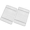 1 Set Stainless Steel Baking Tray with Mesh Rack Heavy Duty Non-stick Heat Resistant Food Grade Rectangle Bakeware Kitchen Supplies