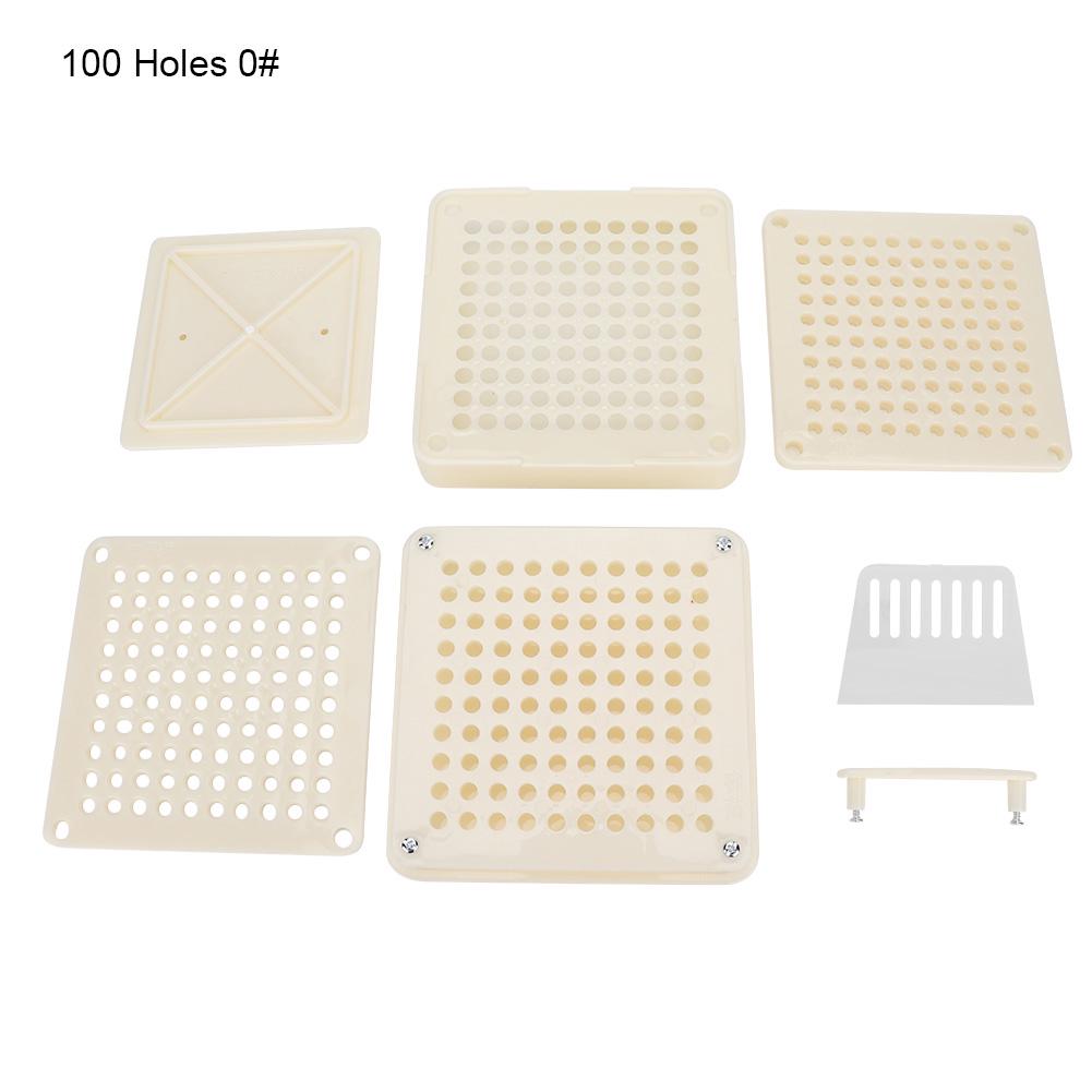 100 отверстий ручная пластина для наполнения капсул порошком машина для наполнения капсул доска инструмент для размера 0#