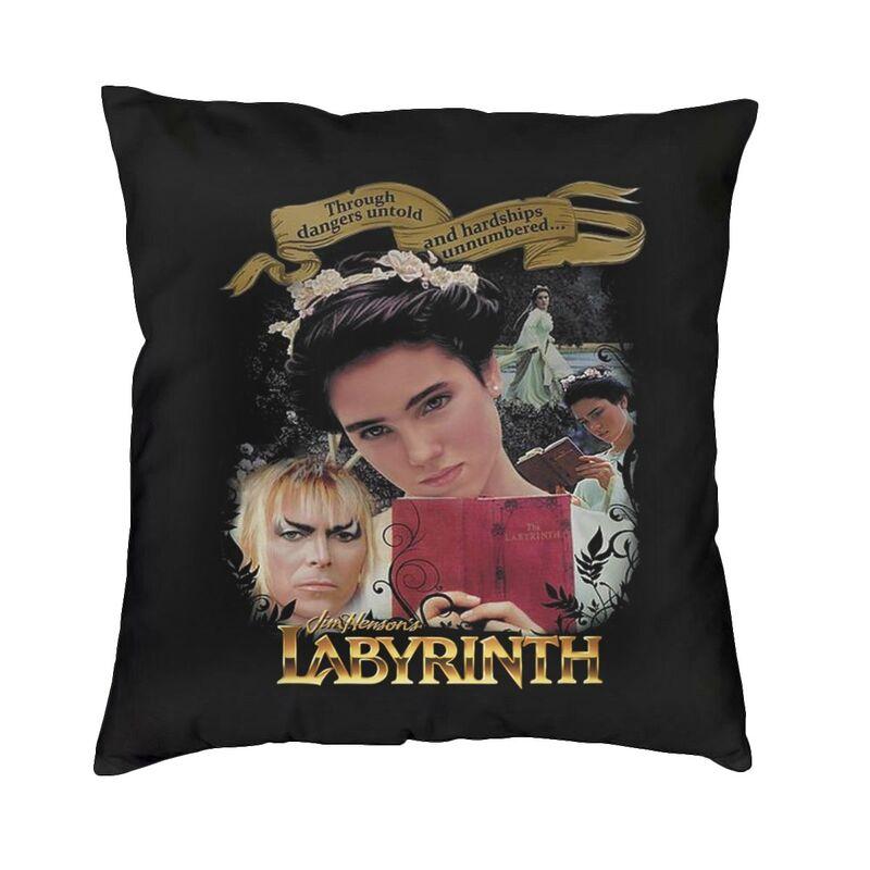 Labyrinth Movie Cushion Cover x Soft Horror Adventure Movie Throw Pillow Case for Sofa Car Square Pillowcase Decoration