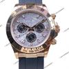 Мужские многофункциональные часы Laojia Daytona Series, цементно-серые, с автоматическим циферблатом "Панда", из нержавеющей стали
