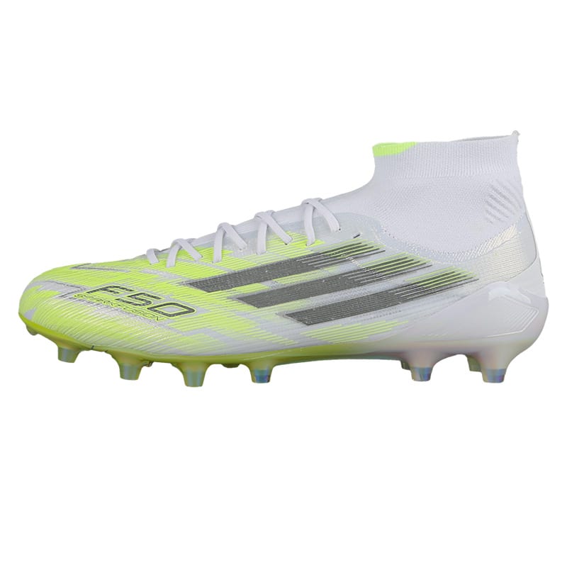 adidas Женские F50 Sparkfusion Elite Mid Fg Ag 'Cloud White Iron Metallic Hi-Res Yellow' JR6474