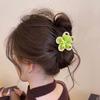 Women Hair Claw Double-Sided 3D Flower Design Strong Grip Hair Clip Anti-slip Design Back Head Hair Clip Hair Accessory