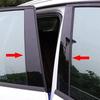 6Pcs Pillar Posts Stickers Parts Fit For Jeep Compass 2017 2018 2019-2023 Car Exterior Door Window Glossy Black Trim Accessories