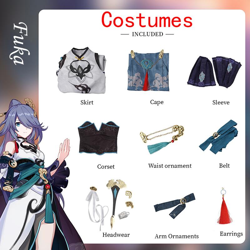 Ysir Fuka Yunmo's Loyalty Cos Honkai Impact 3 игровой костюм аниме косплей в национальном стиле