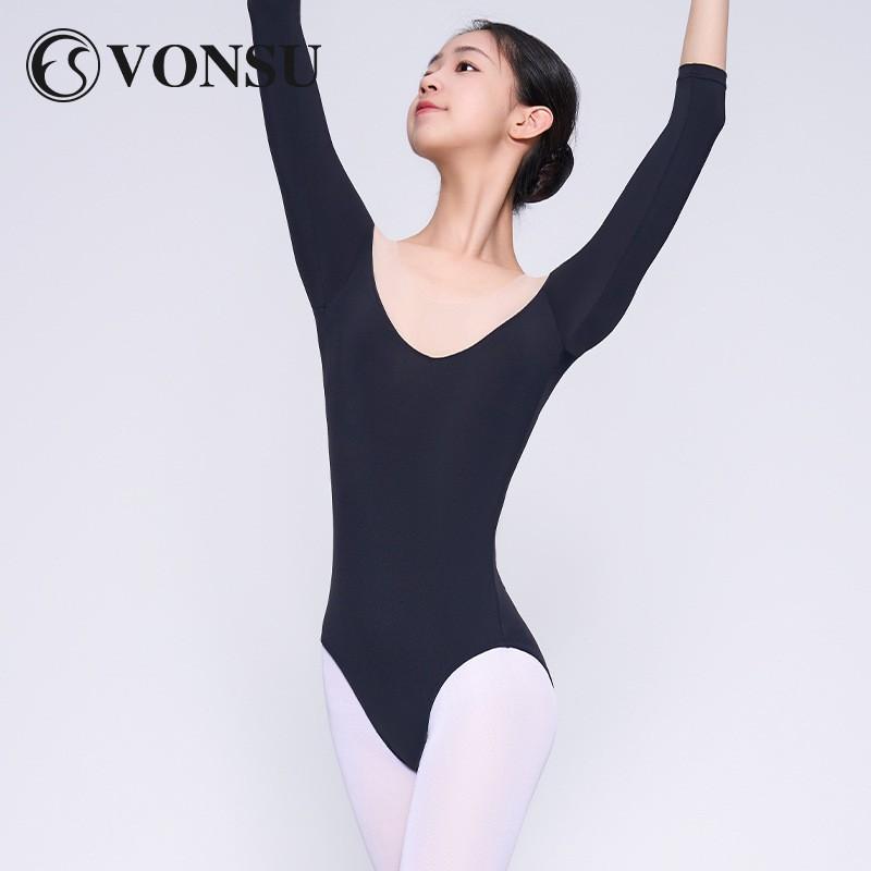 Professional Ballet Leotard Adult Women Dance Practice Performance Black Nylon Spandex Workout Costume