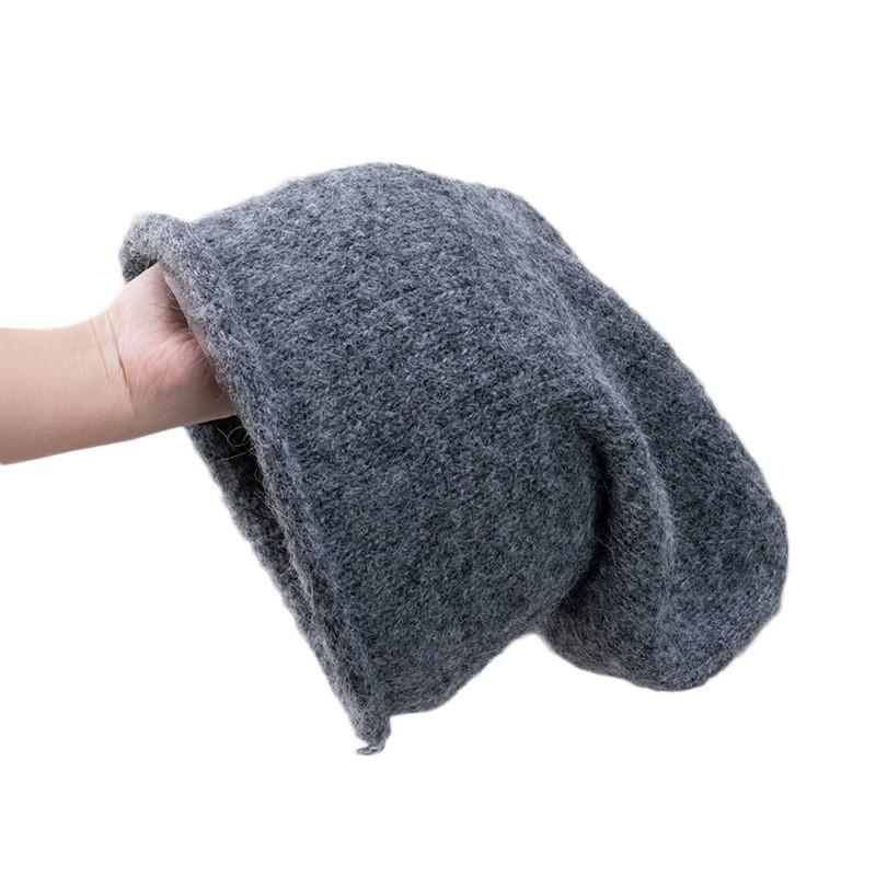 Sheep Wool Knit Beanie Hat For Women Winter Warmth And Windproof Protection