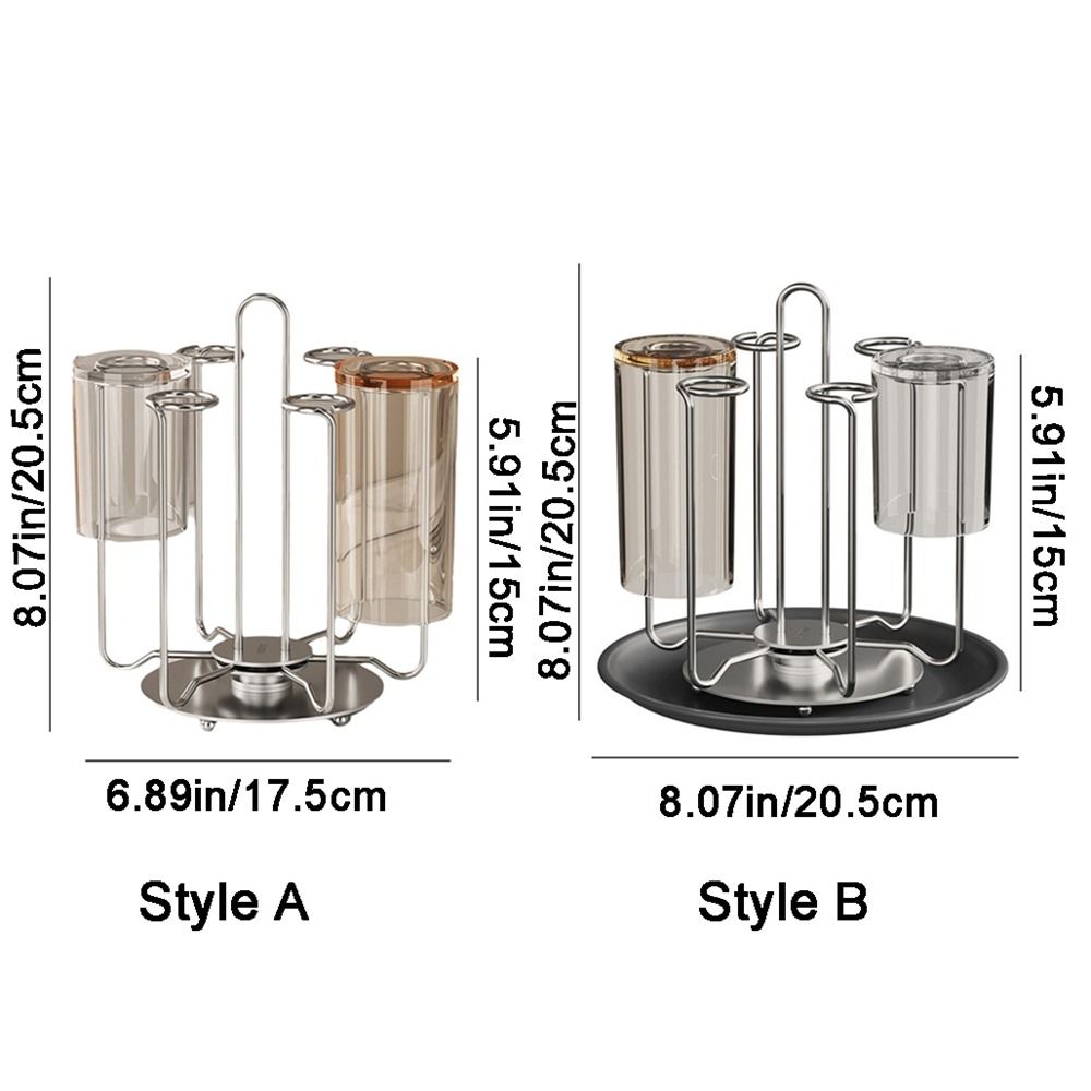 Upside-Down Cup Drying Rack Large Capacity Glass Cup Storage Rack Rotating Cup Holder  Kitchen