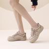 Маленькие белые туфли женские весна 2024 новые кожаные дышащие туфли на толстой подошве универсальные повседневные туфли Q10