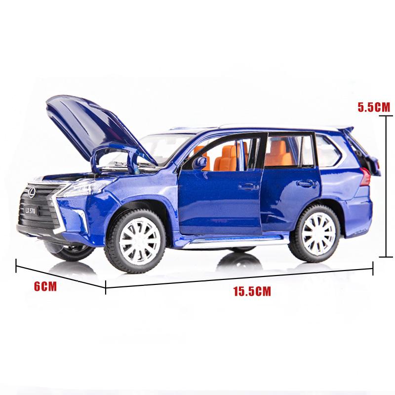 1/32 Lexus LX570 внедорожник литой автомобиль модель игрушечные машинки с инерционным механизмом со звуком и светом коллекция детские подарки