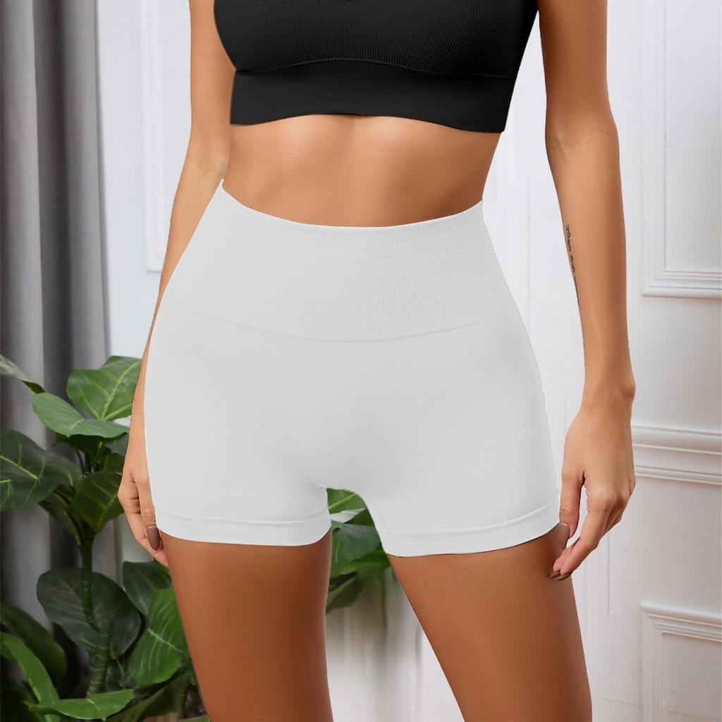 Women's Casual Peach Butt Yoga Shorts High Waist Sports Fitness Nude High Bounce Running Quick Dry Three-quarter Pants