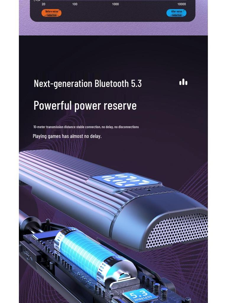 Sport Neckband Bluetooth Headphones with Noise Cancelling, Long Battery Life, Large Capacity & Digital Display