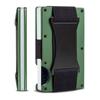 Card Holder Wallet - Aluminum - Military Green - RFID Blocking - Elegant Design - 10 Card Capacity