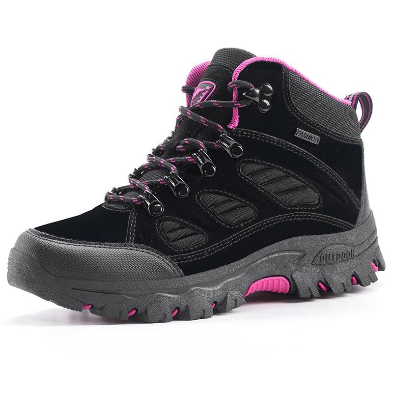Outdoor Men'S Shoes Sports Shoes HighTop Cotton Shoes Hiking Shoes Autumn And Winter Velvet Warm Travel Shoes Large Size Spring