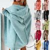 Mid-length All-matchCardigan Women Fashion Loose Batwing Sleeve Sweaters Autumn Loose Hooded Sweater Women's Jacket