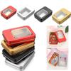 Rectangular Candy Coin Key Storage Boxes Jewelry Dampproof Containers Metal Tin Can Box