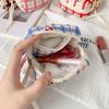 Checkered Cartoon Cherry Y2K Cherry Pencil Case Stationery Storage Bag  Office Supplies