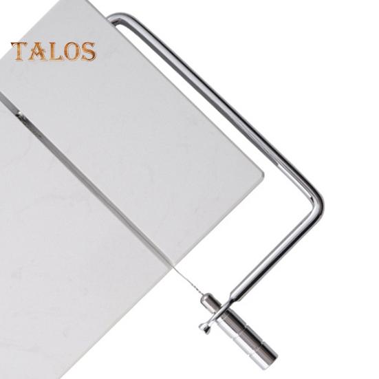 Cheese Slicer Stainless Steel Wire Cutter for Block Cheeses Marble Board Mozzarella Parmesan Butter Cutting Tool Easy To Clean Non-Slip Kitchen Gadget
