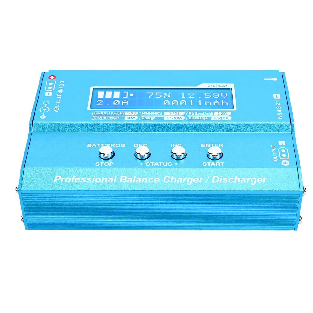Balance Charger, Digital Battery Charger with LCD Display, Supports LiPo LiHV LiFe NiMH NiCd AGM Batteries